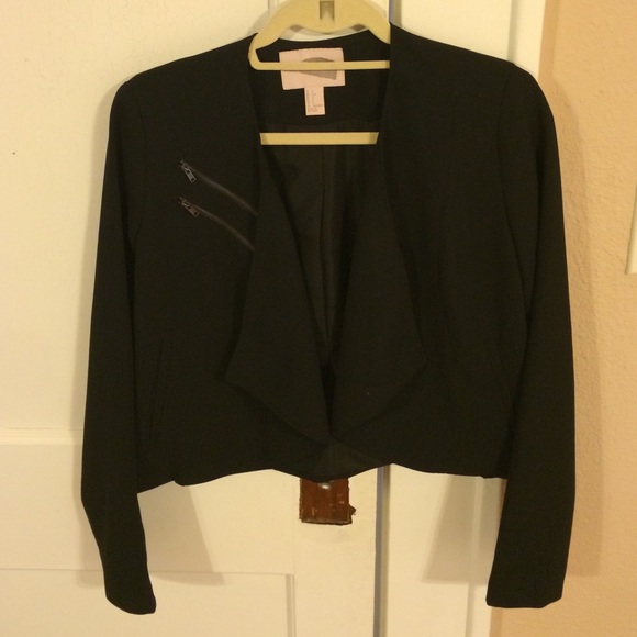 Forever 21 Contemporary Open-Front Zippered Blazer
