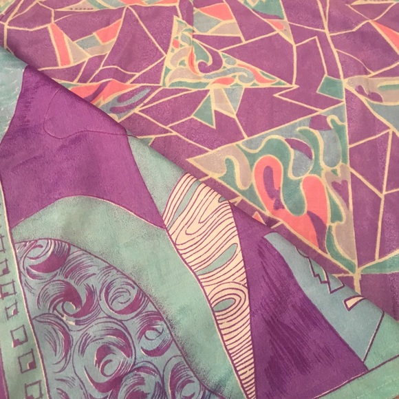 Multi Patterned, Reversible, Silk, Wrap Skirt - image 3