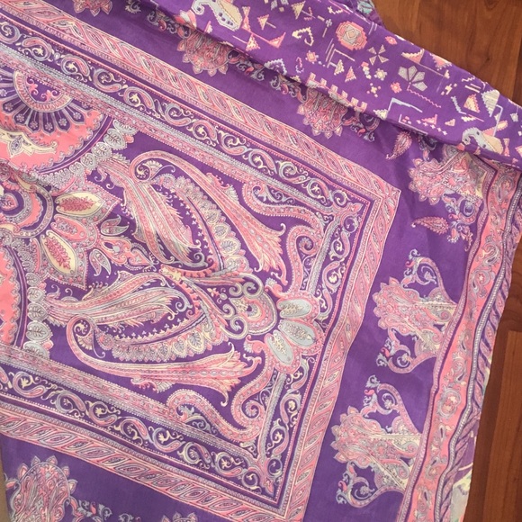 Multi Patterned, Reversible, Silk, Wrap Skirt - image 1