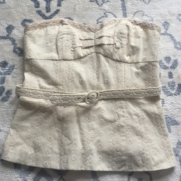 Nanette Lepore strapless lace top