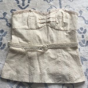 Nanette Lepore strapless lace top