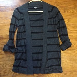 Grey and black stripped cardigan