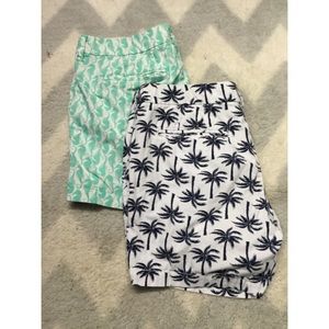 Pattern midi length shorts