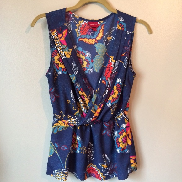 Merona Faux Wrap Peplum Top - Picture 1 of 3