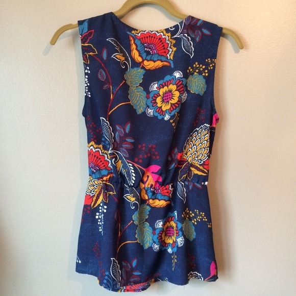 Merona Faux Wrap Peplum Top - Picture 2 of 3