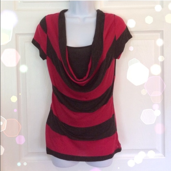💝Striped Cowl Top💝