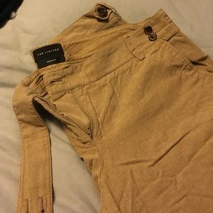 Linen shorts.