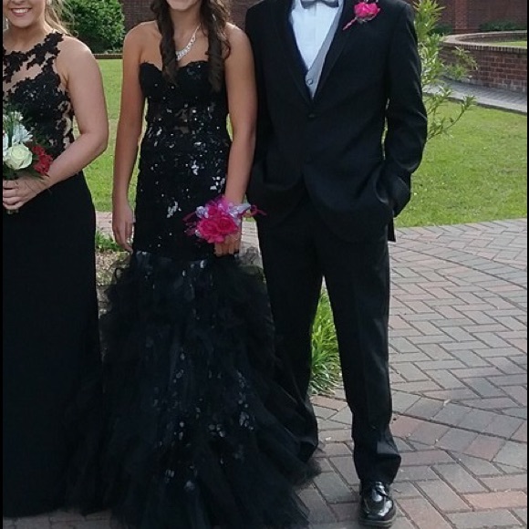 Black lace jovani dress - Picture 1 of 4