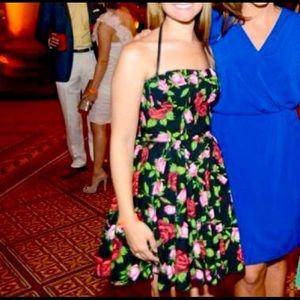 Floral seersucker dress with back bow detail