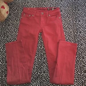 Pink bootcut miss me jeans