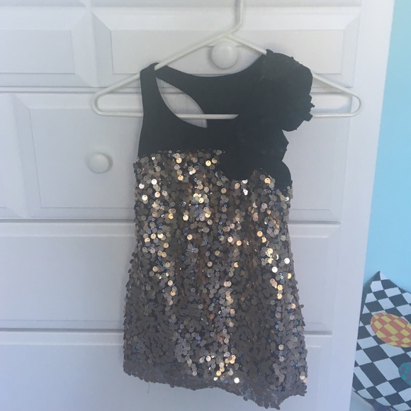 black/gold sequin dance costume