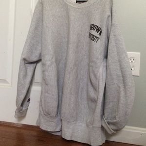 Vintage Brown University Crew Neck Sweatshirt