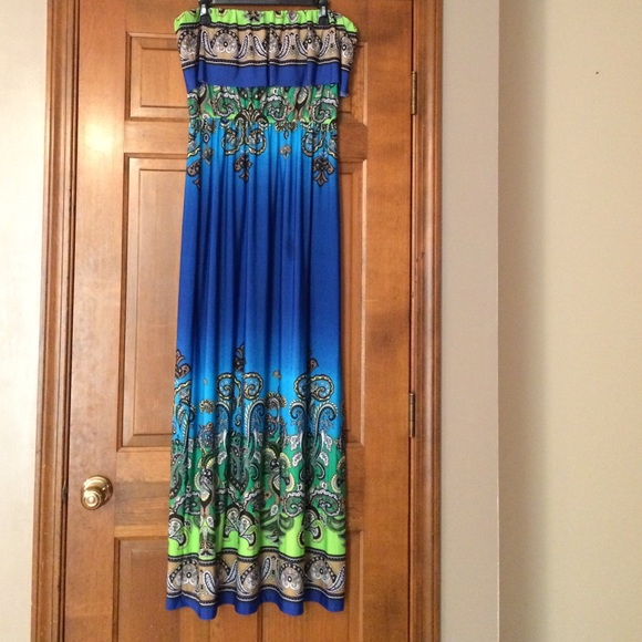 Strapless maxi dress