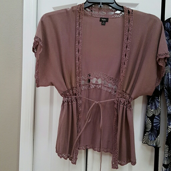 Light weight knit and crocheted vest