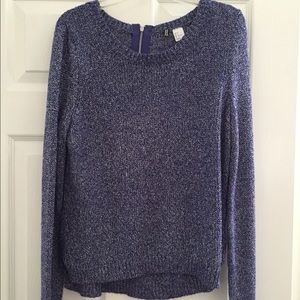blue long sleeve sweater