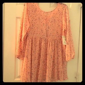 BONGO Pink sheer caged Tunic