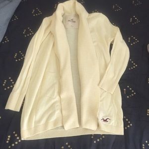 Hollister soft yellow cardigan
