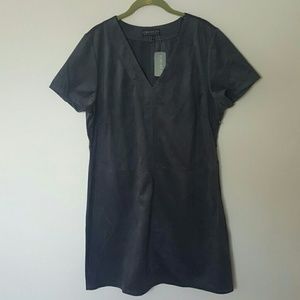Forever 21 gray fake suede dress 2X NWT XL L
