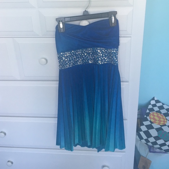 blue ombré formal wedding/prom dress