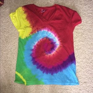 Tie dye v-neck