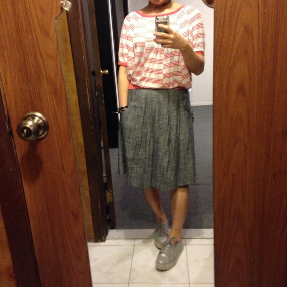 Chambray dirdle skirt