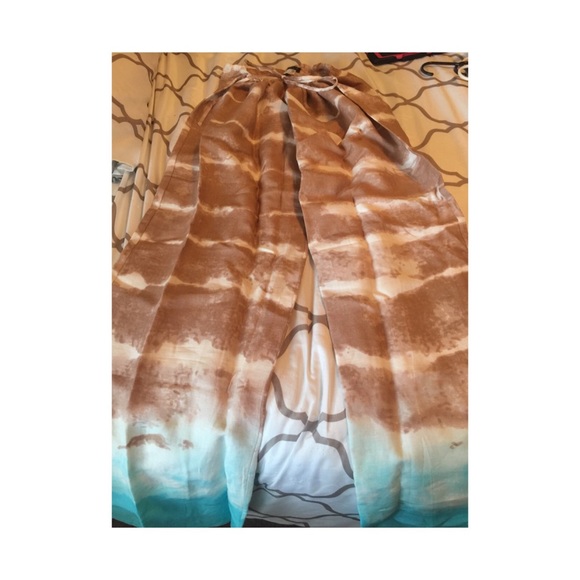 Tie dyed linen pants