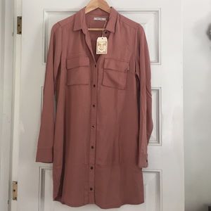 obey jetset dress in ash rose, medium NWT