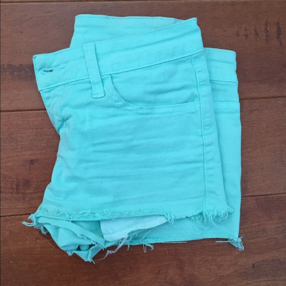 turquoise short shorts size 1