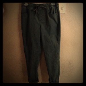 Olive green ankle pants