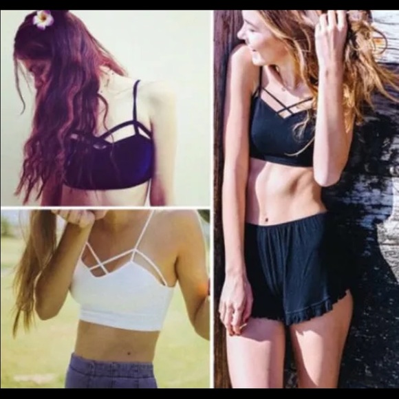 💙Bundle black and white Strappy bralette💙 - Picture 2 of 2