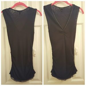 Black sheer tank top
