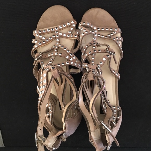 ShoeMint jeweled sandals sz 8 - Picture 1 of 3