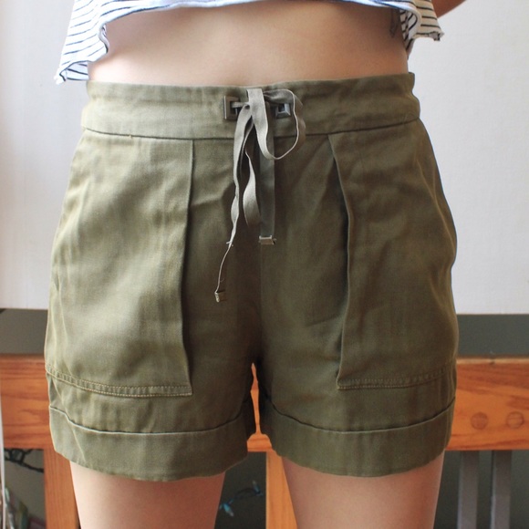 Khaki green Zara shorts