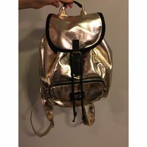 Victoria's Secret PINK Metallic Gold Backpack
