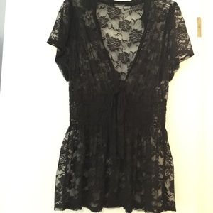 Black lace top