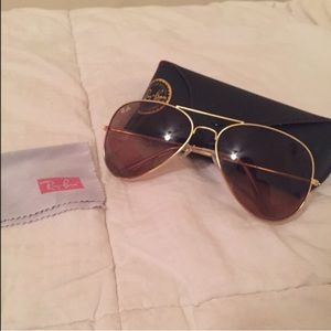 Brown and Gold Rayban Aviators!!!