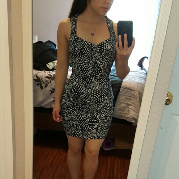 Strappy Black and White Material Girl  Party Dress