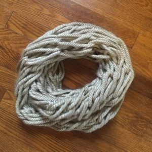 Hand made. Arm knit infinity scarf