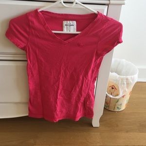 red abercrombie v-neck