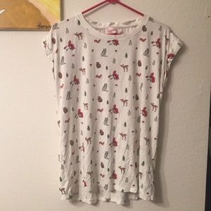 Louche London brand woodland print tee