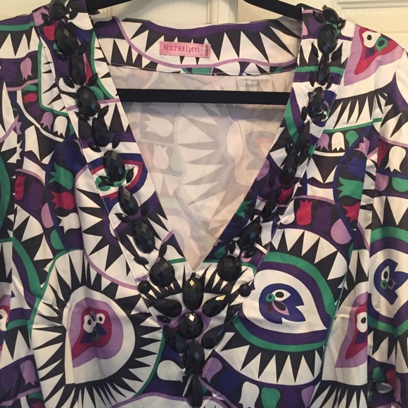 Rachel Lym jeweled resort wear NWT. Unique - Picture 2 of 4