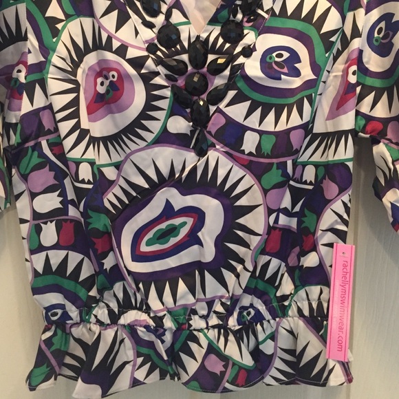 Rachel Lym jeweled resort wear NWT. Unique - Picture 3 of 4