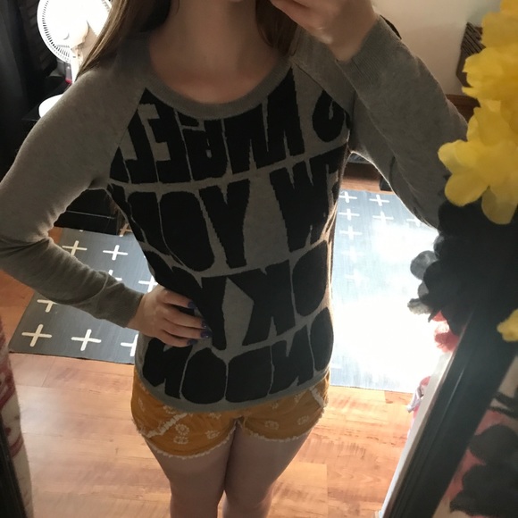 grey and black forever 21 sweater - Picture 2 of 2