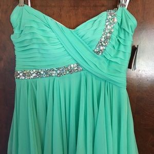 Debs size 13 mint green semi formal dress