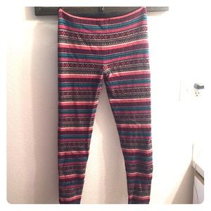 Tribal cotton and polyester leggings