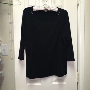 Michael Kors Black Stretch Blouse