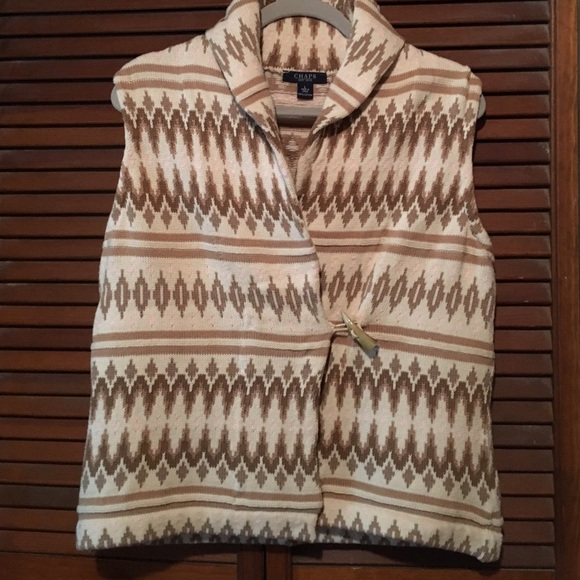 Ralph Lauren Chaps sweater vest L Native American