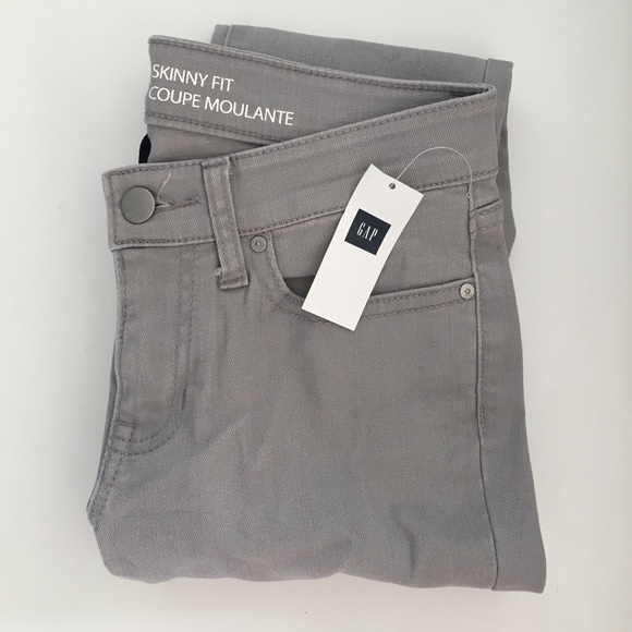 light gray low rise skinny jeans