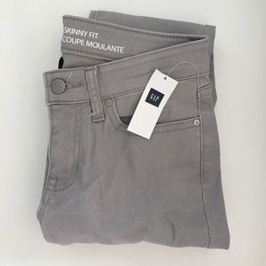 light gray low rise skinny jeans