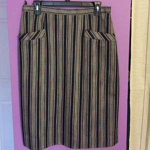 Italian made striped pencil skirt